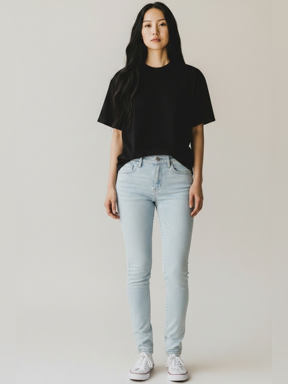 Levi’s 710 Super Skinny Mid Rise Women’s Acid Grey Jeans Size 27 NWT